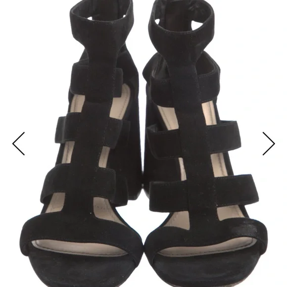 Prada Black Suede Block Heel Sandal - Picture 3 of 5